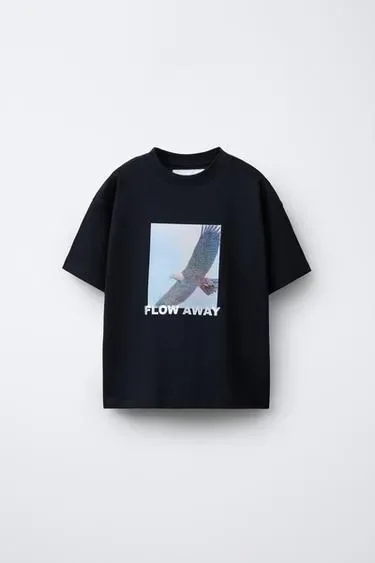 Zara Футболка с фотопринтом орла