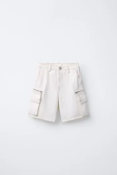Zara Шорты карго с карманами