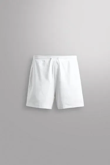 Zara Тренировочные шорты из хлопкового микса длиной 9 