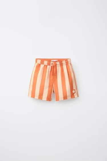 Zara 6-14 лет/плавки-бермуды в полоску