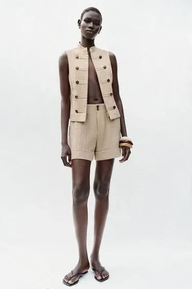 Zara Шорты-бермуды с отворотами