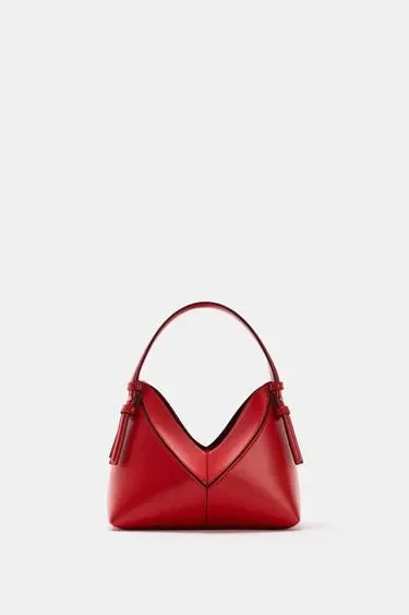 Zara Мини-сумка-мешок с декоративной строчкой