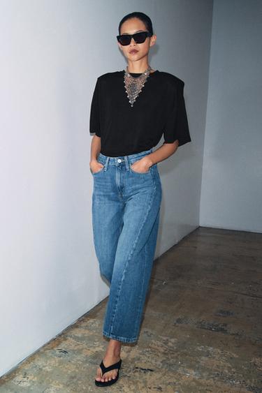 Укороченные джинсы  со средней посадкой — коллекция ZARA «ZW»
