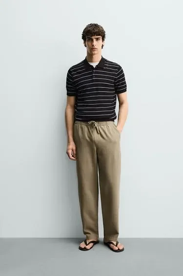 Zara Брюки с рельефной структурой купить с доставкой.