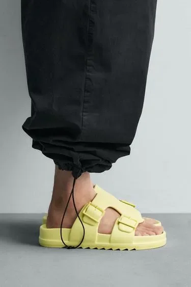 Zara Сандалии с двумя ремешками с прорезиненным покрытием купить с доставкой.