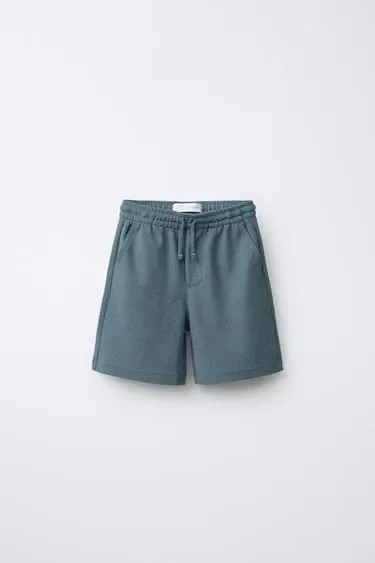 Zara Шорты-бермуды в стиле рустик купить с доставкой.