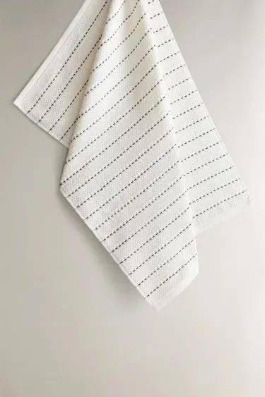 Zara Хлопковое вафельное полотенце для чая