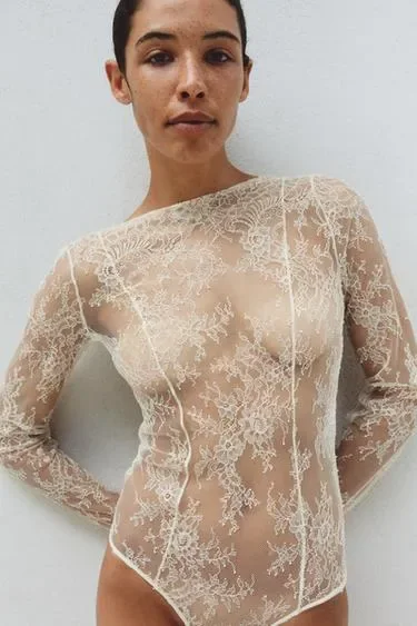 Zara Кружевное боди