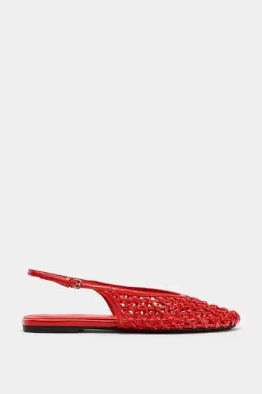 Zara Плетеные туфли-мюли