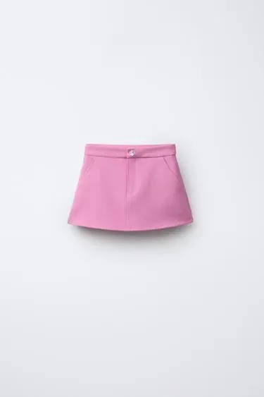 Zara Юбка с декоративной пуговицей