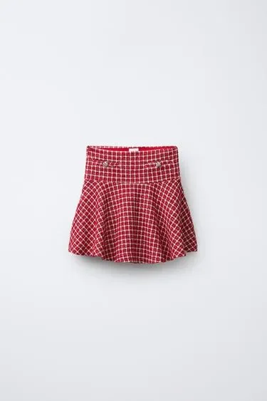 Zara Структурированная юбка с пуговицами купить с доставкой.