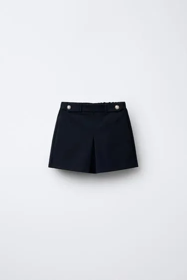 Zara Шорты из рельефной ткани с перламутровыми пуговицами