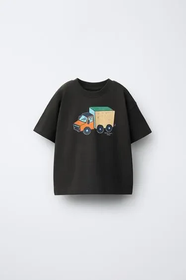 Zara Футболка с принтом машины купить с доставкой.