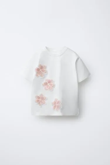 Zara Футболка с цветочным принтом купить с доставкой.