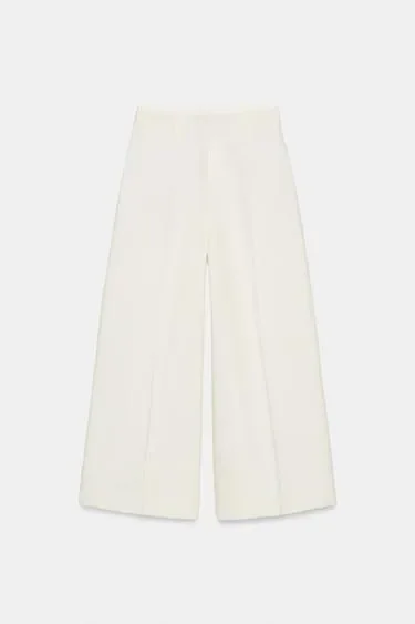 Zara Укороченные широкие брюки