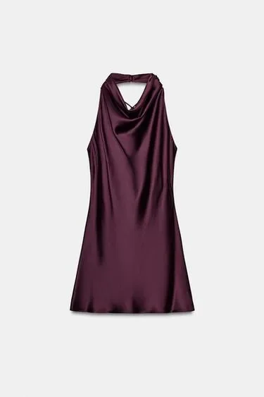 Zara Короткое атласное платье