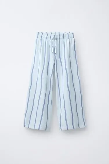 Zara Брюки широкого кроя в полоску