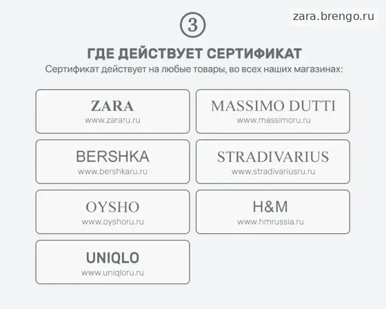 Электронный подарочный сертификат Zara (40 000)