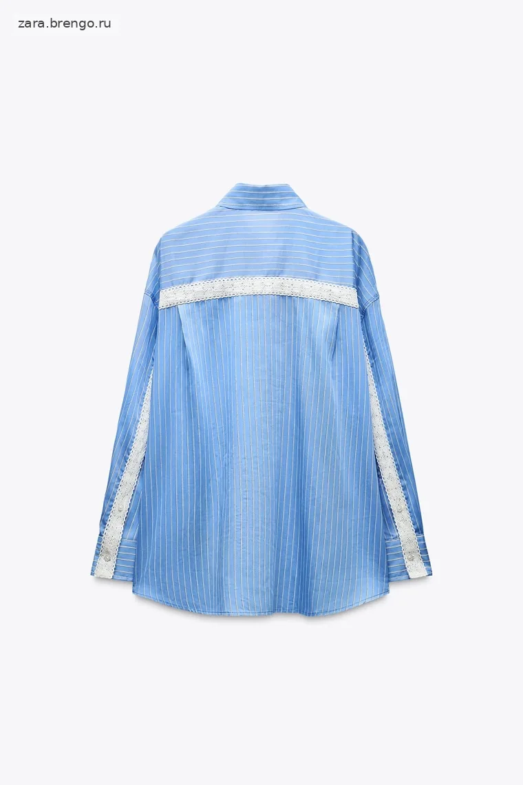Рубашка из поплина в полоску oversize