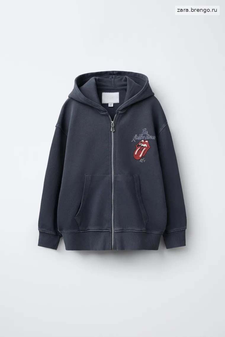 Толстовка с молнией и принтом rolling stones ©