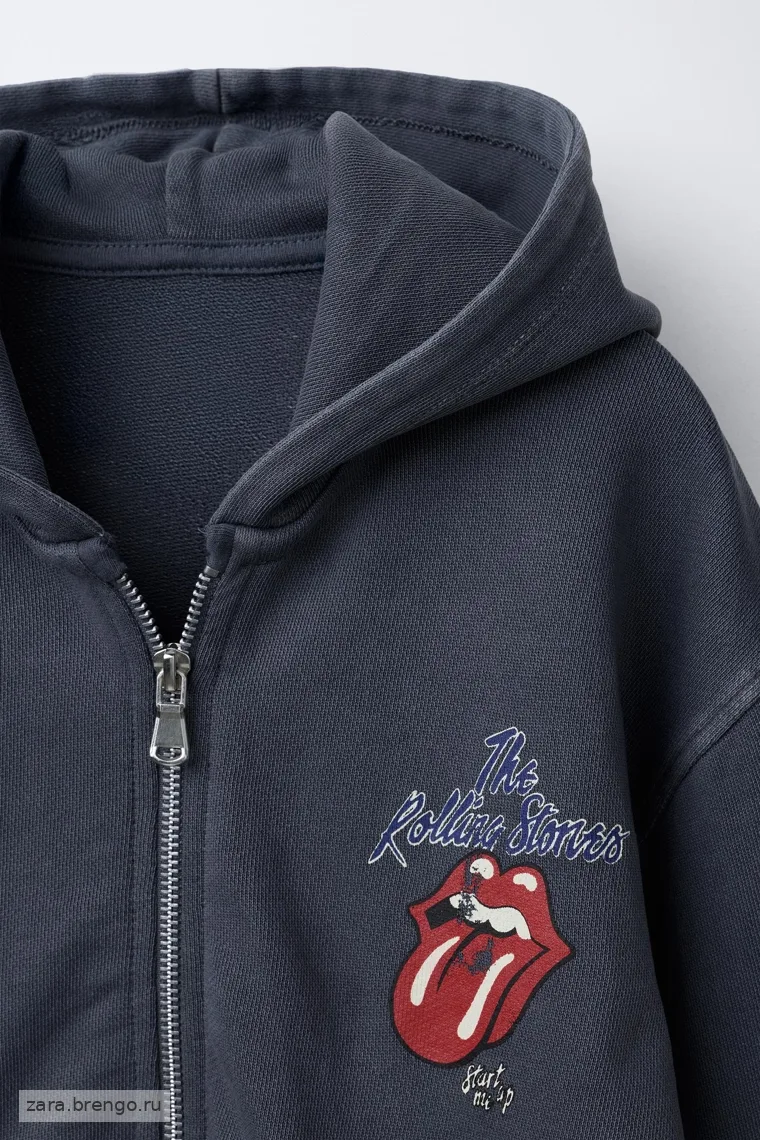 Толстовка с молнией и принтом rolling stones ©