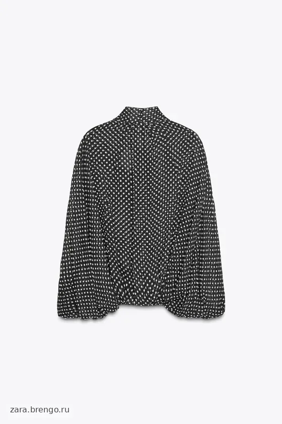 БЛУЗА-НАКИДКА С БАНТОМ — коллекция Zara «ZW»