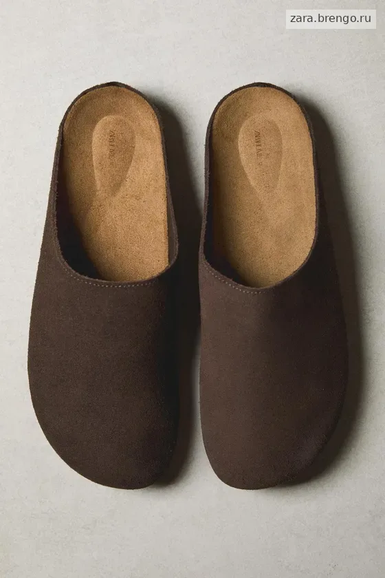 Классические кожаные сабо zara