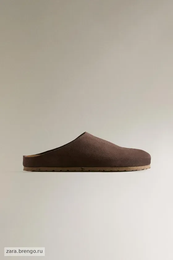 Классические кожаные сабо zara