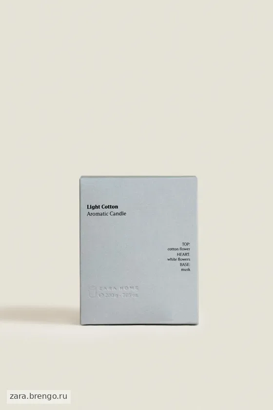 (200 г) ароматическая свеча light cotton