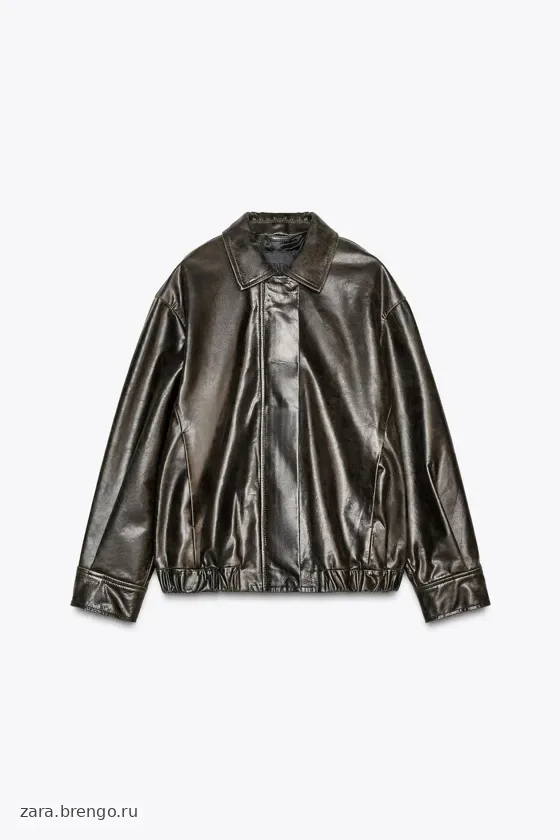 БОМБЕР ИЗ 100% КОЖИ — коллекция Zara «ZW», 