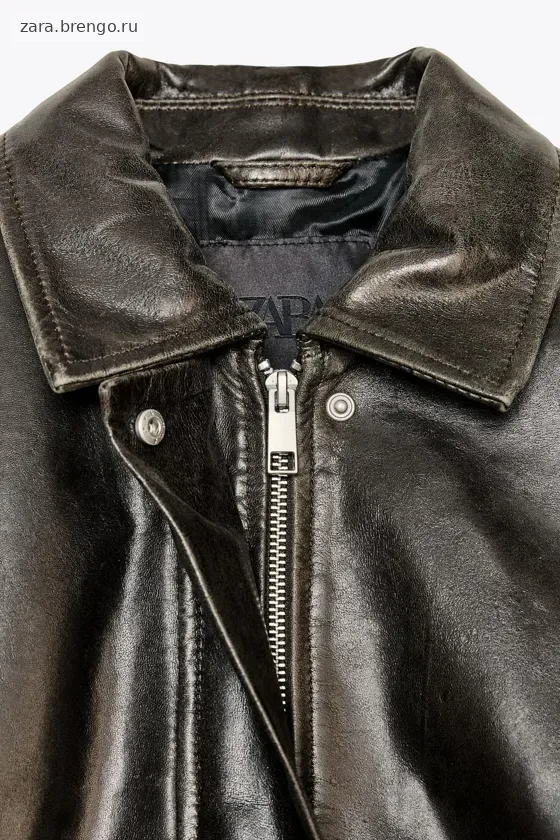 БОМБЕР ИЗ 100% КОЖИ — коллекция Zara «ZW», 