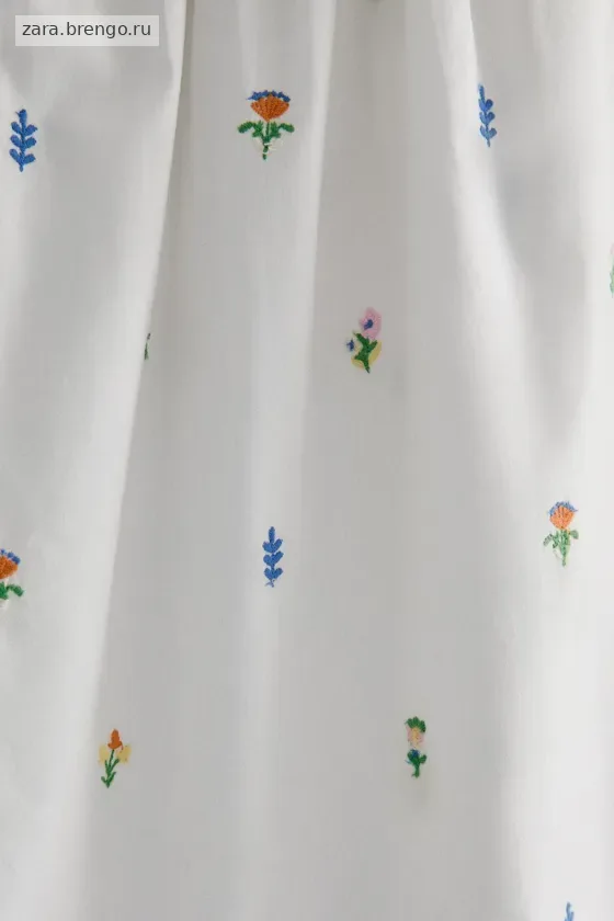 Топ из хлопка с миниатюрным цветочным узором
