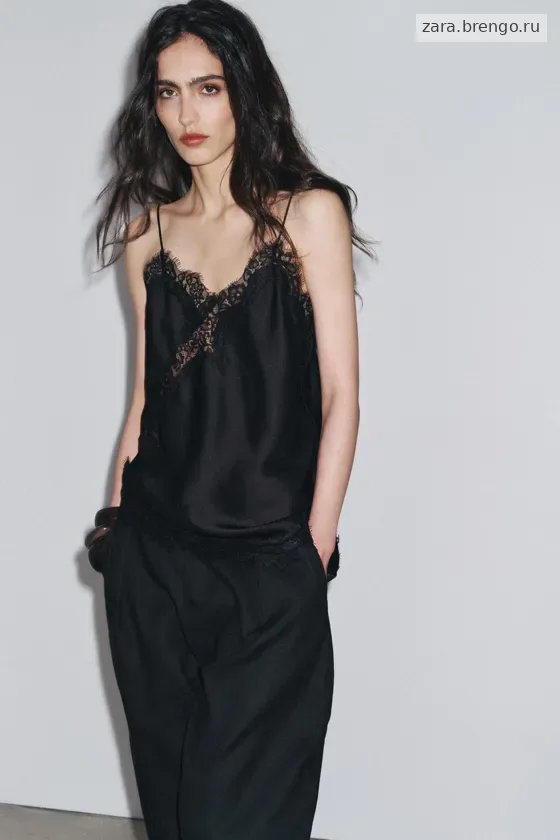 ТОП В БЕЛЬЕВОМ СТИЛЕ С КРУЖЕВОМ — коллекция Zara «ZW»