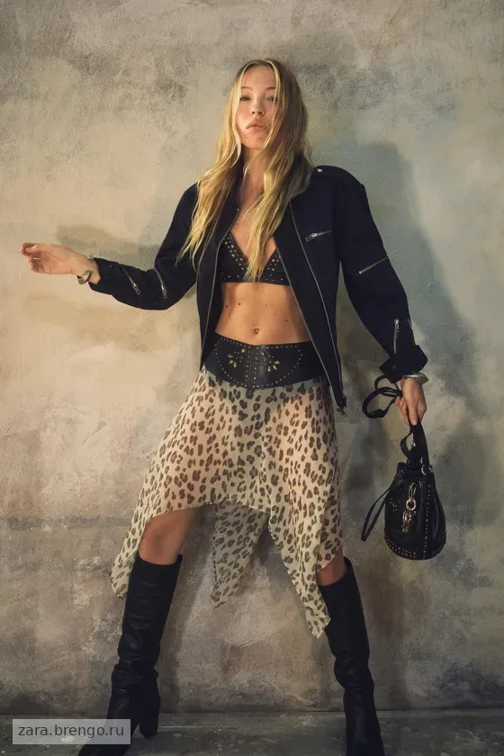 Куртка с молнией kate moss x zara