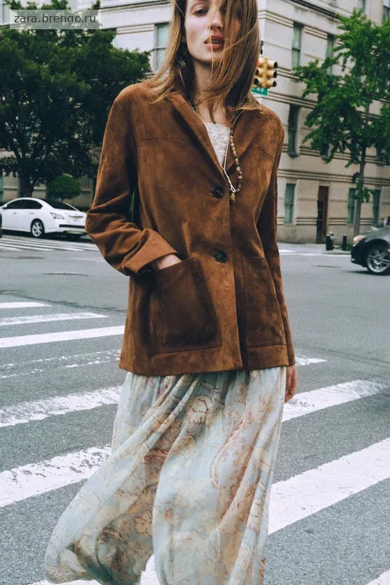 КУРТКА ИЗ ЗАМШИ коллекция Zara «ZW» 
