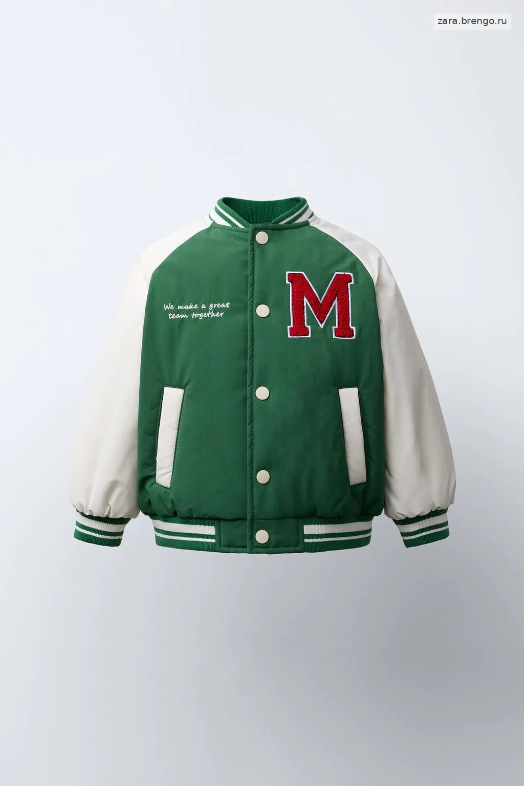 БОМБЕР В СТИЛЕ ВАРСИТИ С ВЫШИВКОЙ