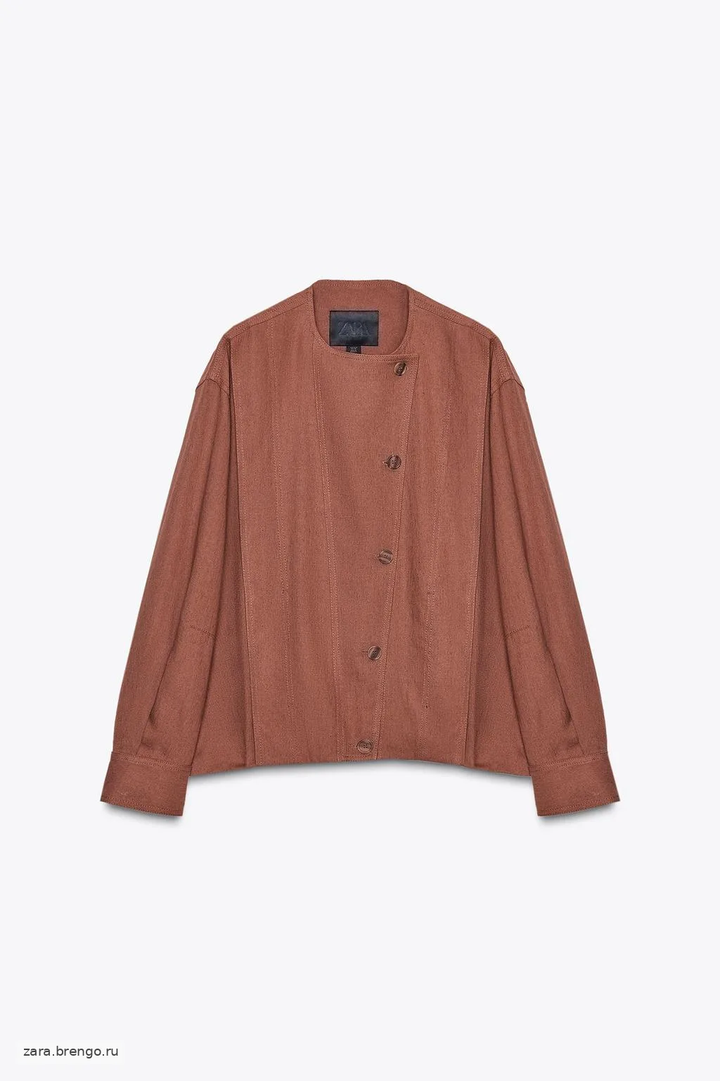 БОМБЕР ИЗ СМЕСОВОГО ЛЬНА — коллекция Zara «ZW»