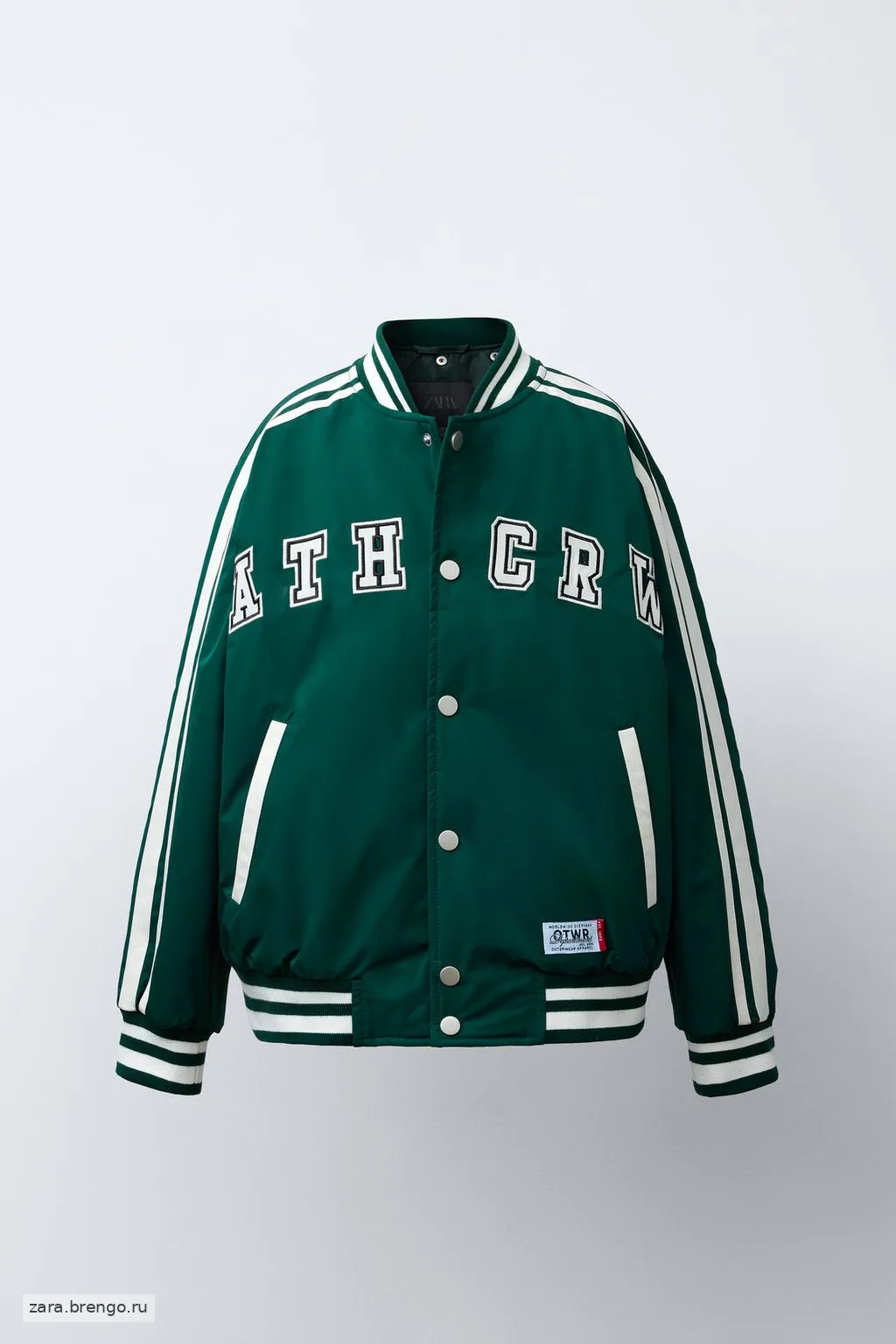 СТЕГАНЫЙ БОМБЕР В СТИЛЕ VARSITY СО СЪЕМНЫМ КАПЮШОНОМ