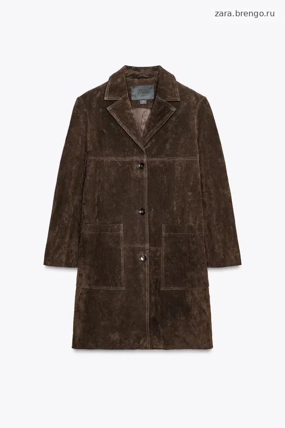 ПАЛЬТО ИЗ 100% ЗАМШИ — коллекция Zara «ZW» 