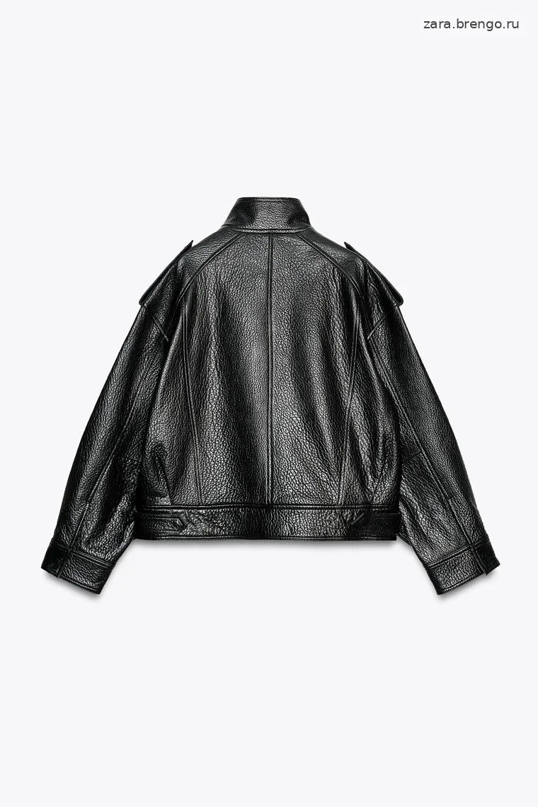 Укороченная кожаная куртка Zara «ZW» 