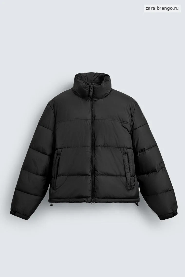 Утепленный пуховик zara свободного кроя