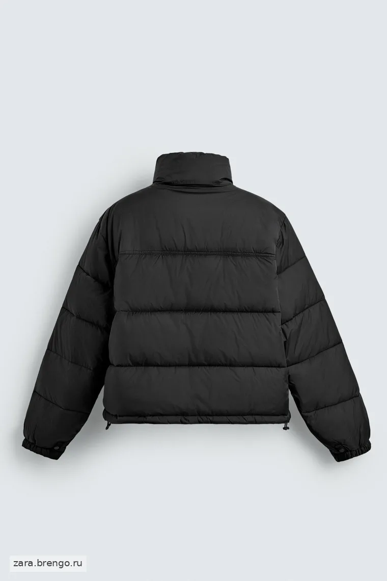 Утепленный пуховик zara свободного кроя