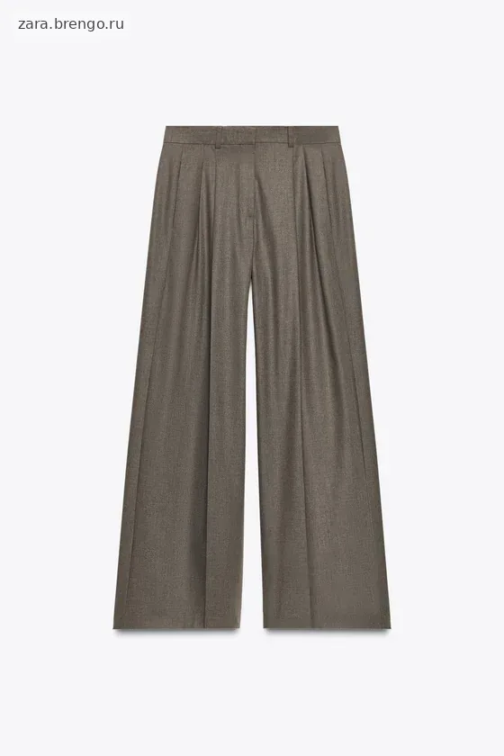 ШИРОКИЕ БРЮКИ С ЗАЩИПАМИ — коллекция Zara «ZW»