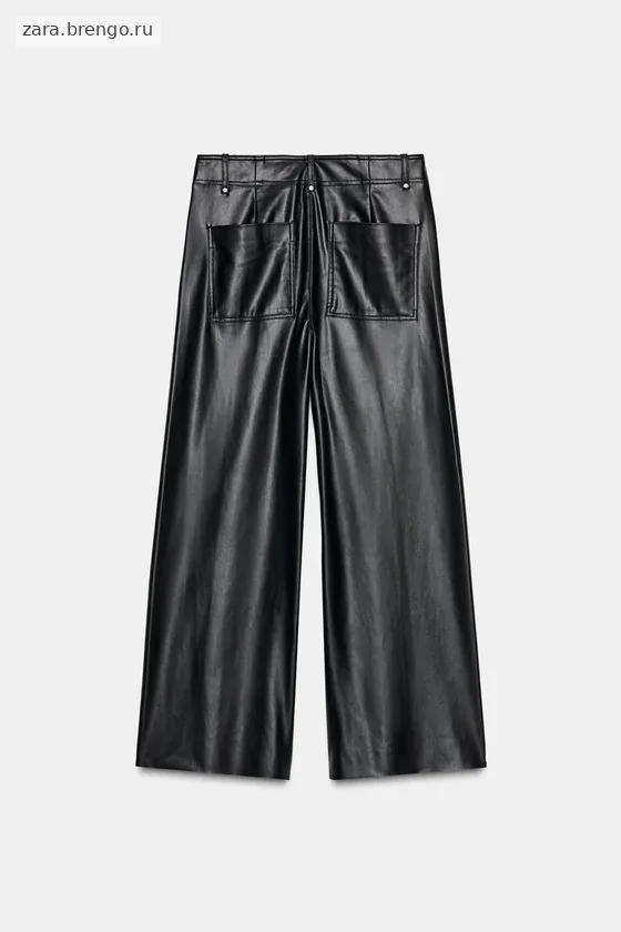 БРЮКИ ПРЯМОГО КРОЯ  ИЗ ИСКУССТВЕННОЙ КОЖИ коллекция Zara «ZW»