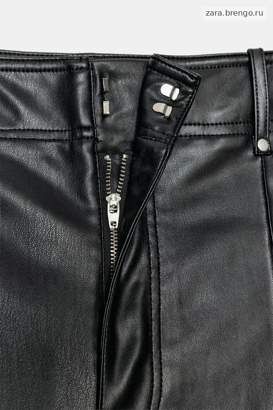 БРЮКИ ПРЯМОГО КРОЯ  ИЗ ИСКУССТВЕННОЙ КОЖИ коллекция Zara «ZW»