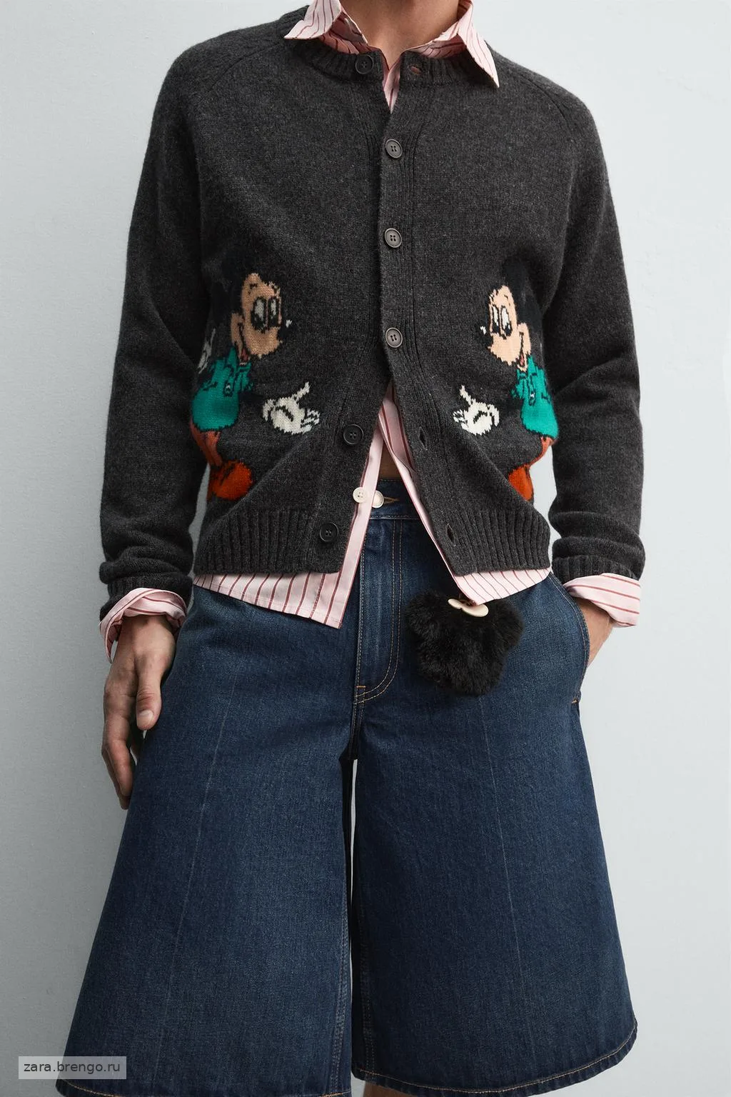 ШЕРСТЯНОЙ КАРДИГАН MICKEY MOUSE HARRY LAMBERT ДЛЯ ZARA X DISNEY