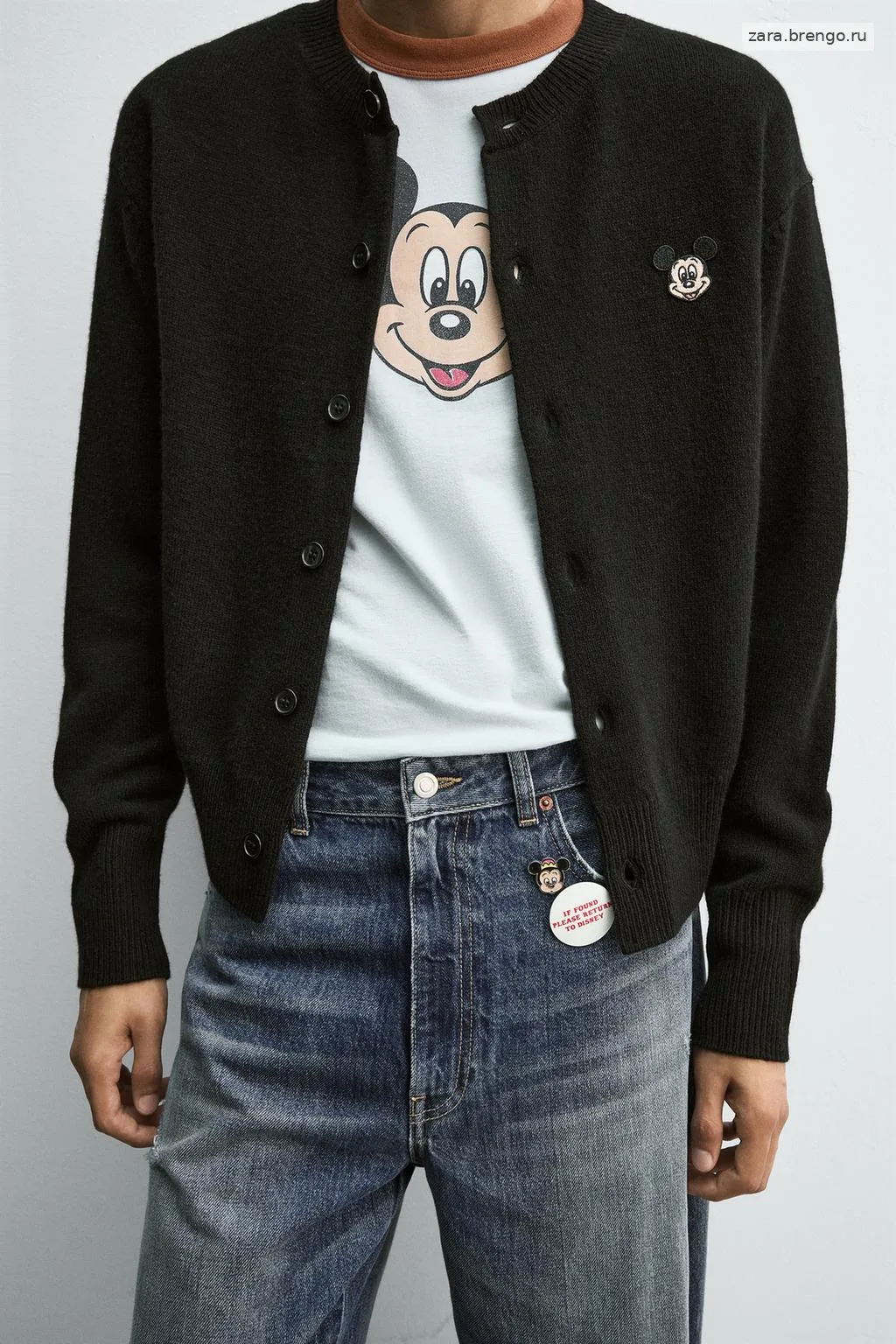 КАРДИГАН С НАШИВКОЙ MICKEY MOUSE HARRY LAMBERT FOR ZARA X DISNEY