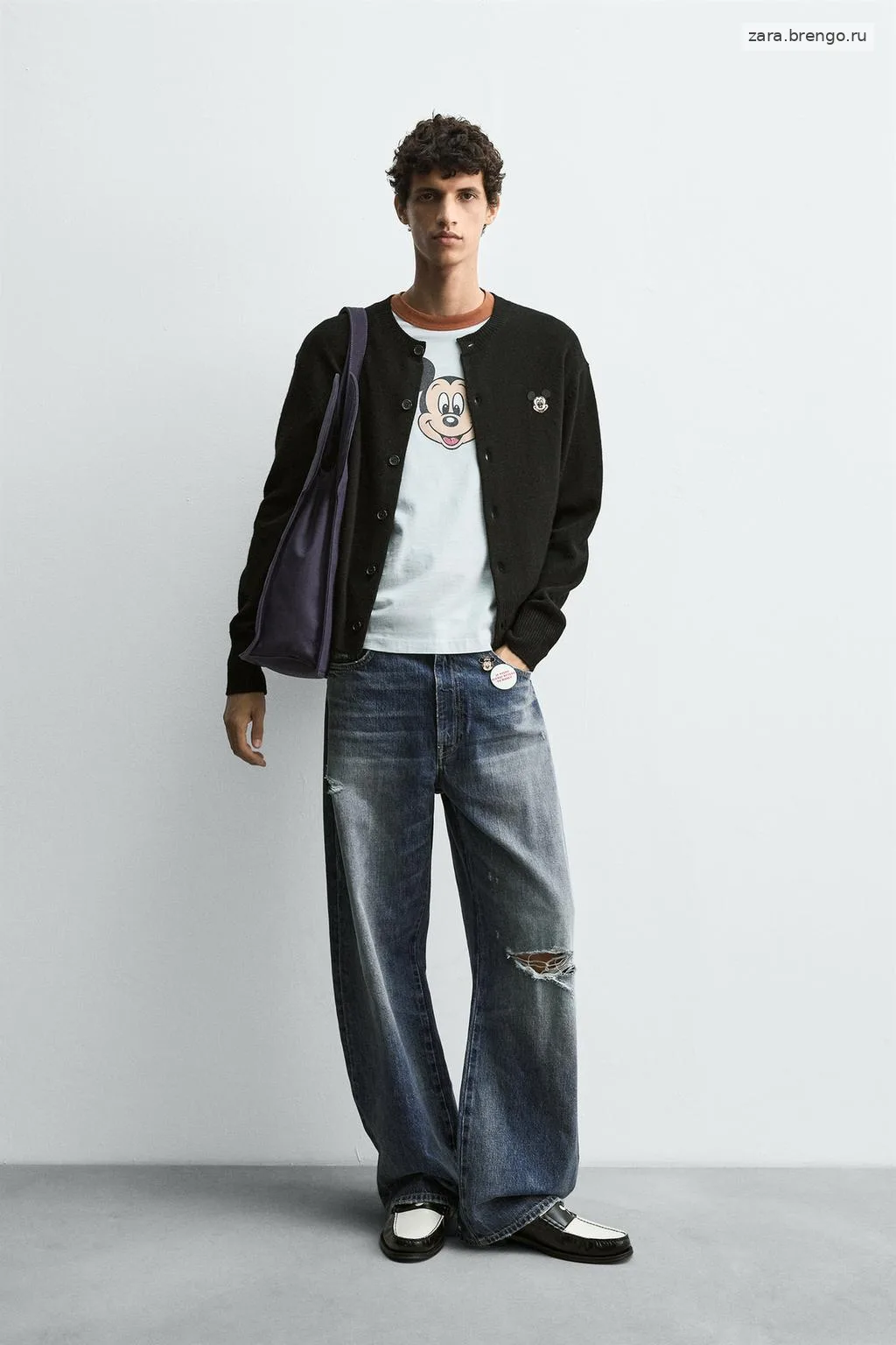 КАРДИГАН С НАШИВКОЙ MICKEY MOUSE HARRY LAMBERT FOR ZARA X DISNEY