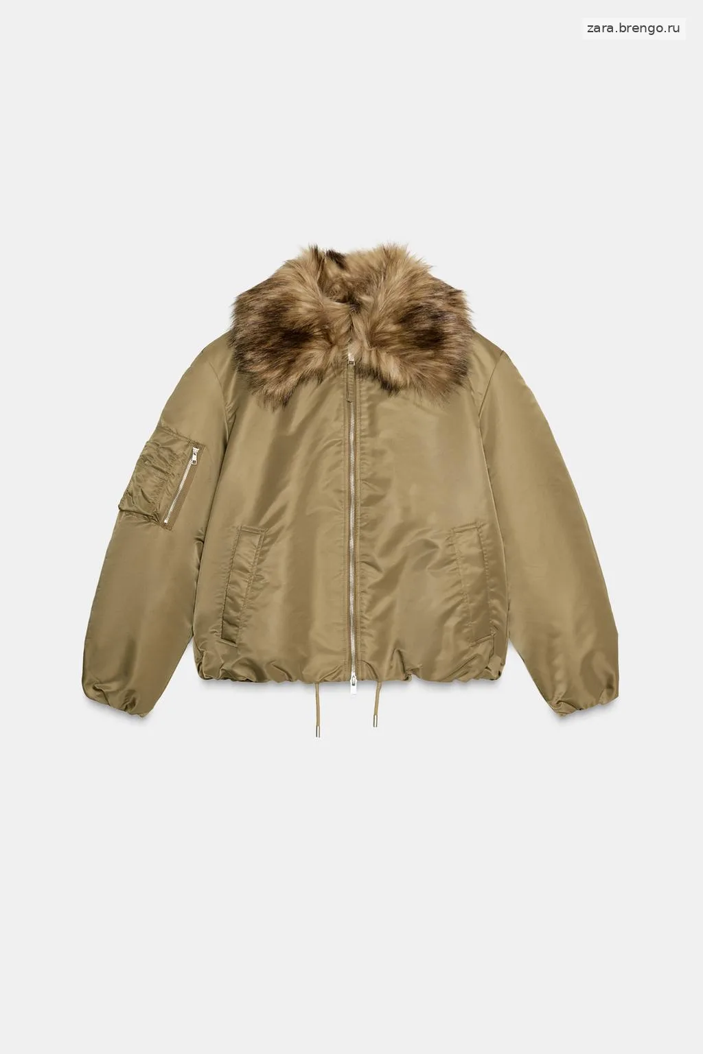 БОМБЕР С ВОРОТНИКОМ ИЗ ИСКУССТВЕННОГО МЕХА — коллекция Zara «ZW»