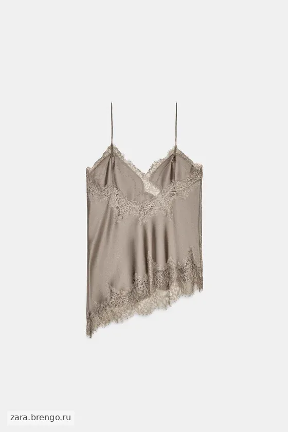 ТОП В БЕЛЬЕВОМ СТИЛЕ С КРУЖЕВОМ — коллекция Zara «ZW»